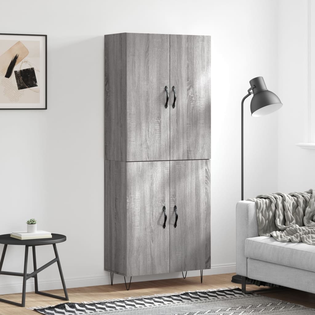 Highboard 69.5X34X180 Cm Engineered Wood