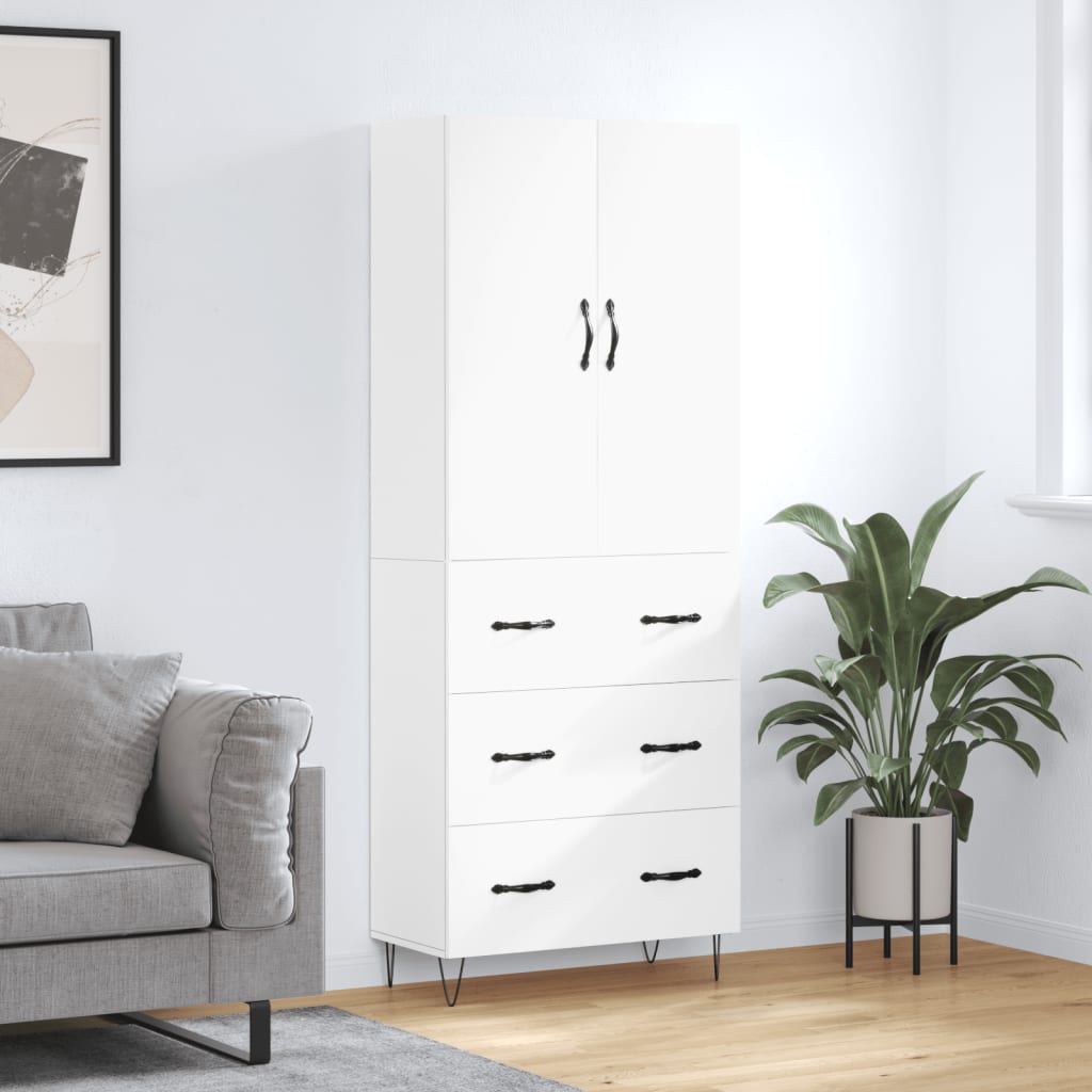 Highboard 69.5X34X180 Cm Engineered Wood