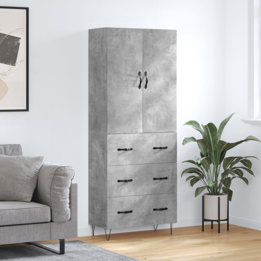 Highboard 69.5X34X180 Cm Engineered Wood