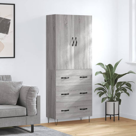 Highboard 69.5X34X180 Cm Engineered Wood