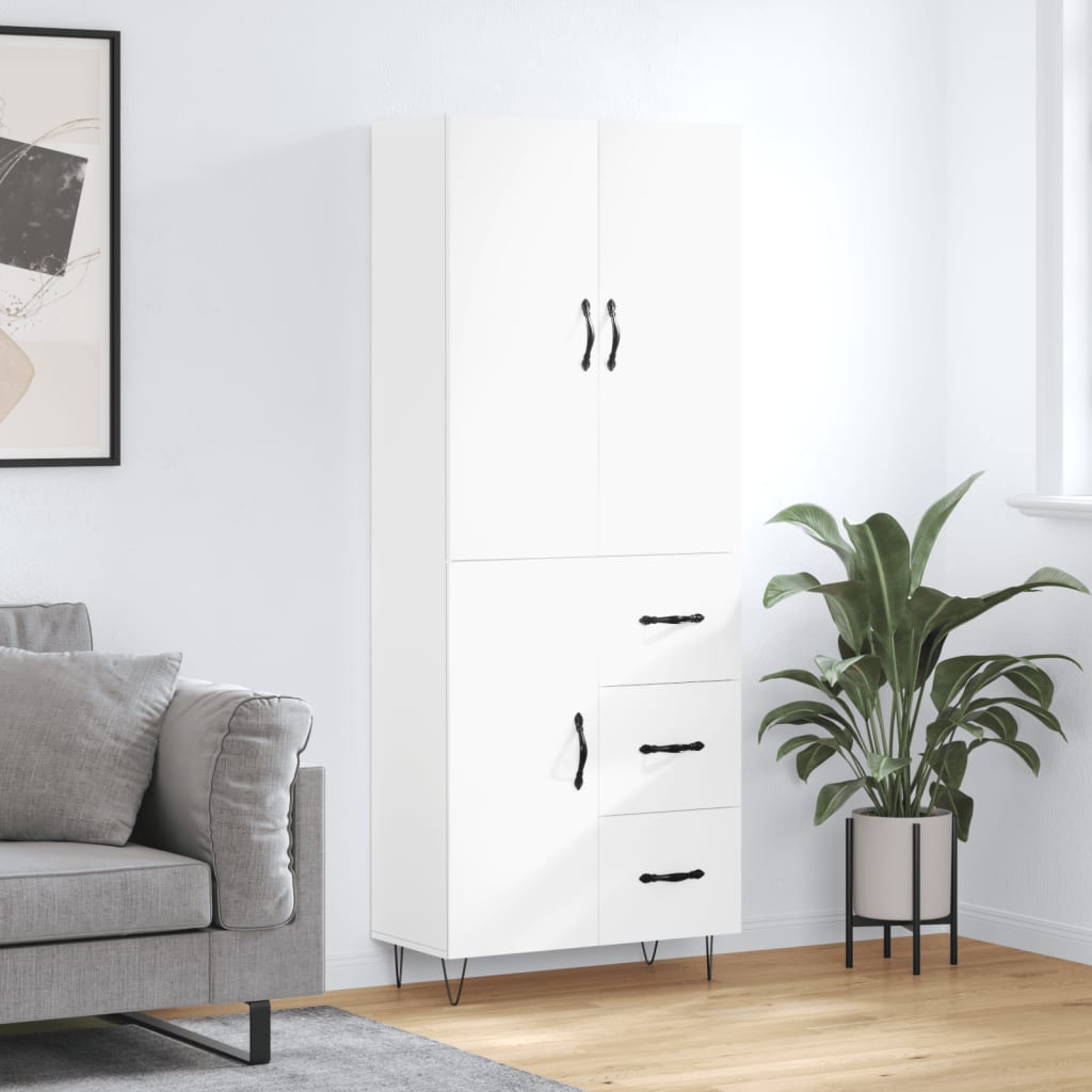Highboard 69.5X34X180 Cm Engineered Wood