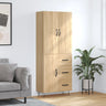 Highboard 69.5X34X180 Cm Engineered Wood