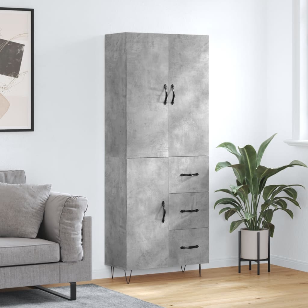 Highboard 69.5X34X180 Cm Engineered Wood