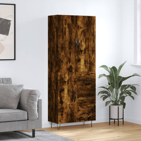 Highboard 69.5X34X180 Cm Engineered Wood