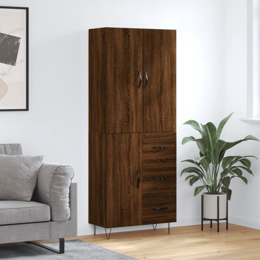 Highboard 69.5X34X180 Cm Engineered Wood