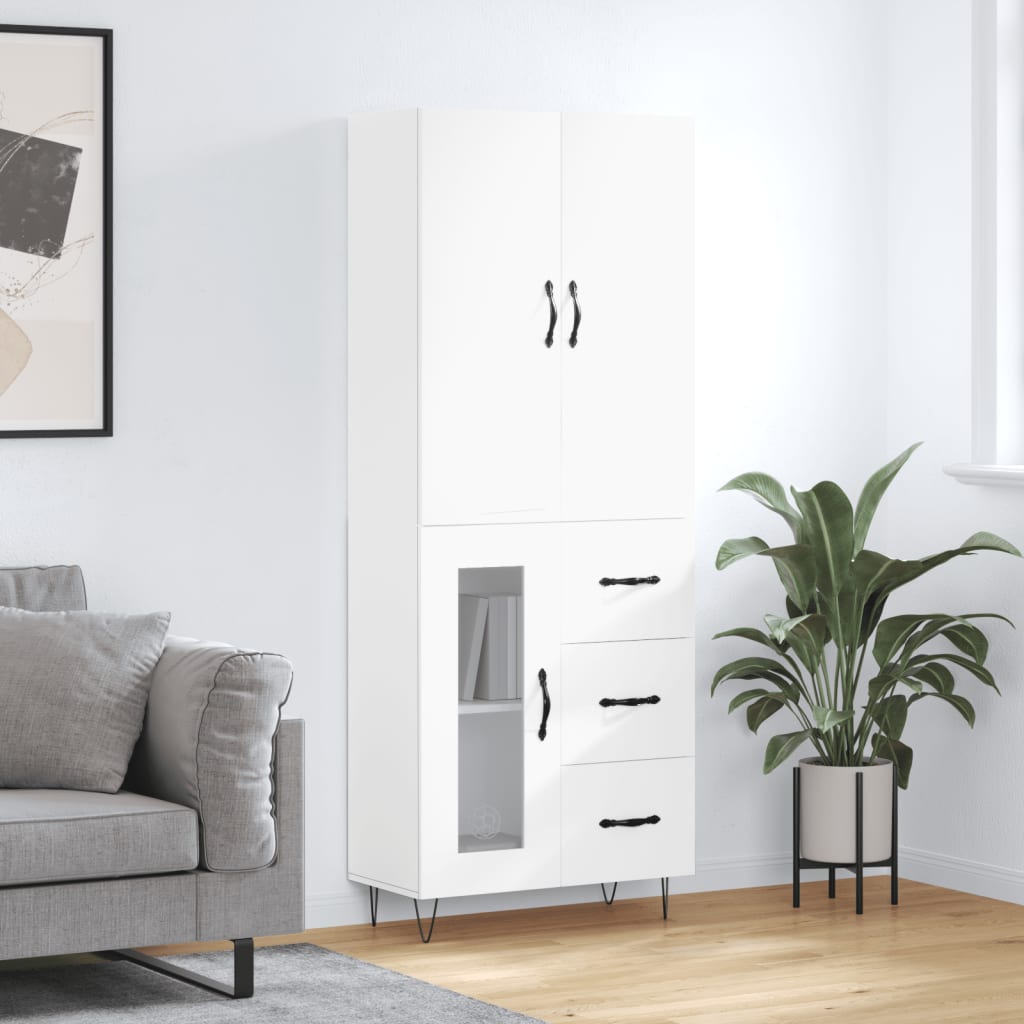 Highboard 69.5X34X180 Cm Engineered Wood