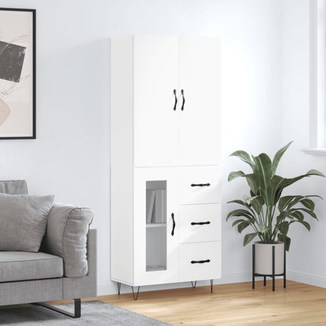 Highboard 69.5X34X180 Cm Engineered Wood