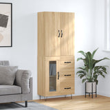 Highboard 69.5X34X180 Cm Engineered Wood
