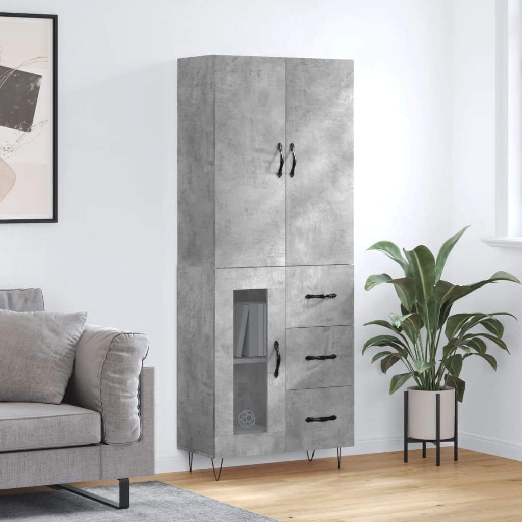 Highboard 69.5X34X180 Cm Engineered Wood