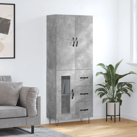 Highboard 69.5X34X180 Cm Engineered Wood