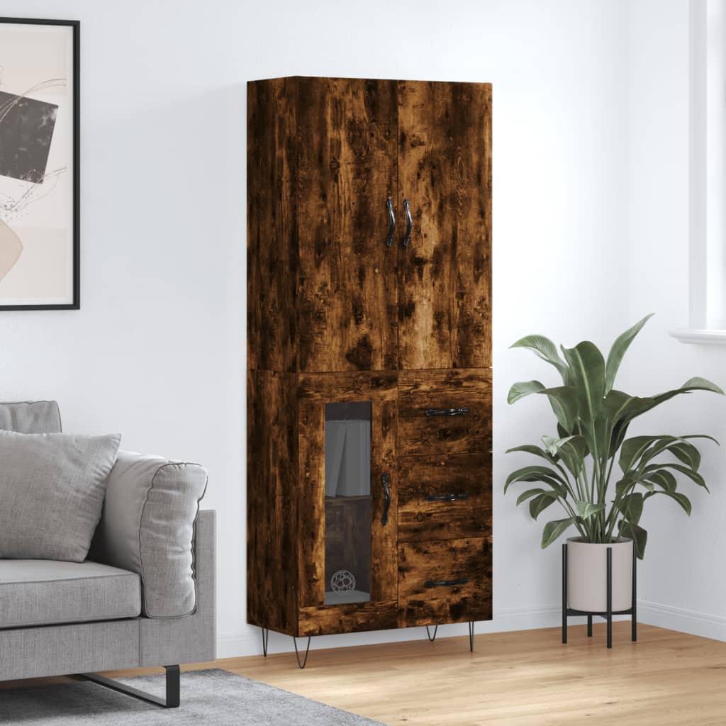Highboard 69.5X34X180 Cm Engineered Wood