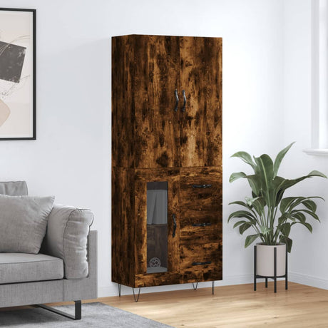 Highboard 69.5X34X180 Cm Engineered Wood