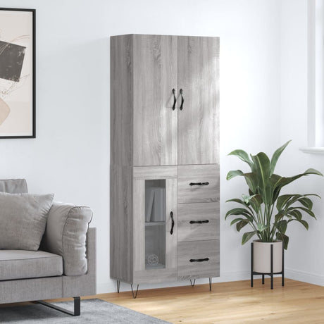 Highboard 69.5X34X180 Cm Engineered Wood