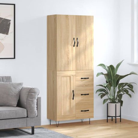 Highboard 69.5X34X180 Cm Engineered Wood