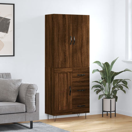 Highboard 69.5X34X180 Cm Engineered Wood