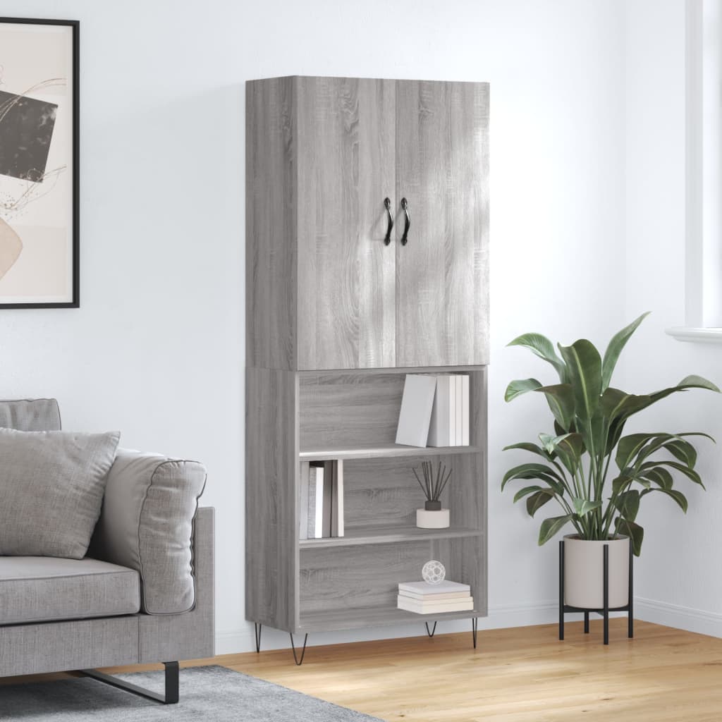 Highboard 69.5X34X180 Cm Engineered Wood