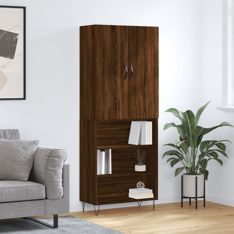 Highboard 69.5X34X180 Cm Engineered Wood