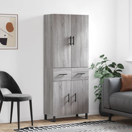 Highboard 69.5X34X180 Cm Engineered Wood
