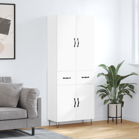 Highboard 69.5X34X180 Cm Engineered Wood