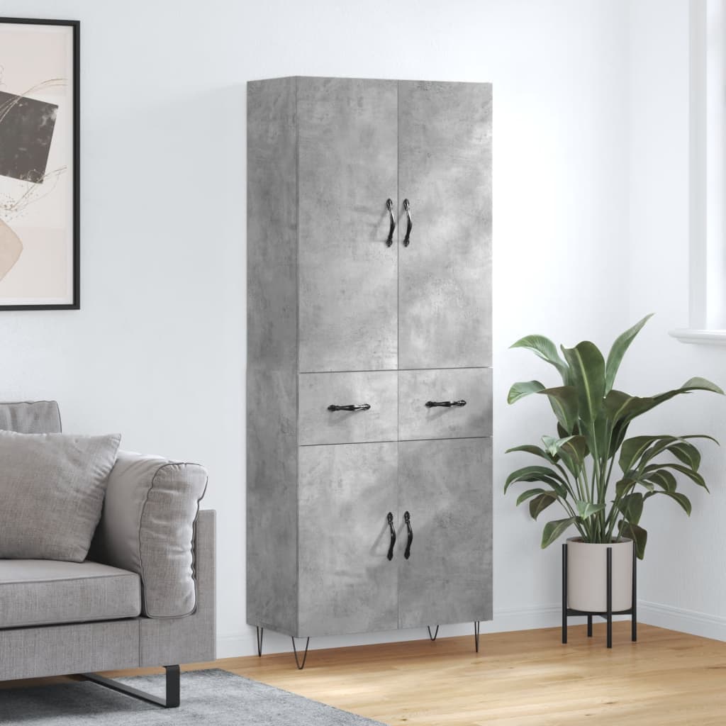 Highboard 69.5X34X180 Cm Engineered Wood