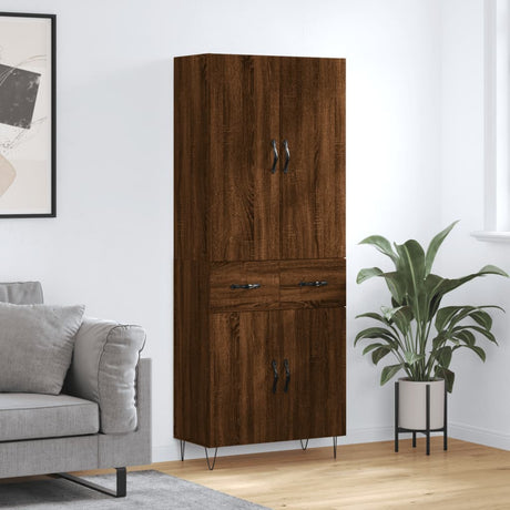 Highboard 69.5X34X180 Cm Engineered Wood