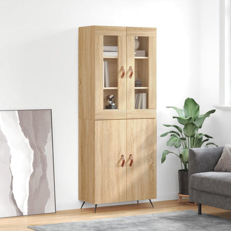 Highboard 69.5X34X180 Cm Engineered Wood