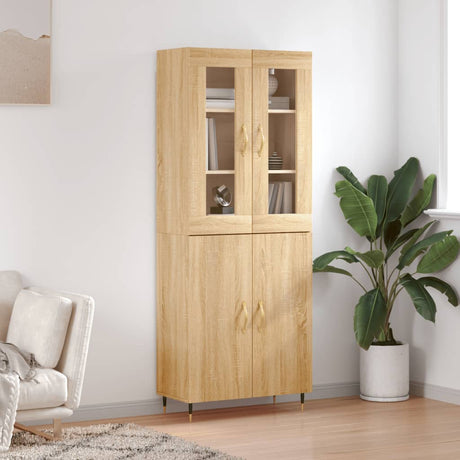 Highboard 69.5X34X180 Cm Engineered Wood