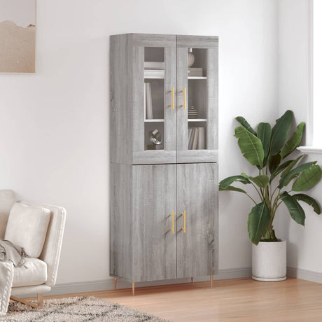 Highboard 69.5X34X180 Cm Engineered Wood