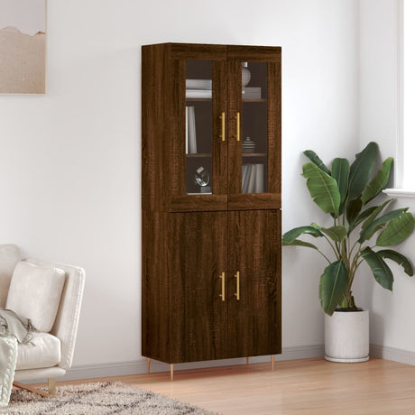 Highboard 69.5X34X180 Cm Engineered Wood