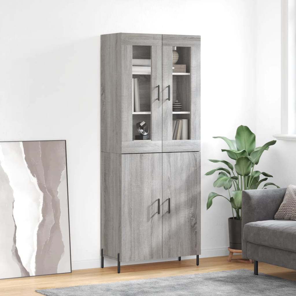Highboard 69.5X34X180 Cm Engineered Wood