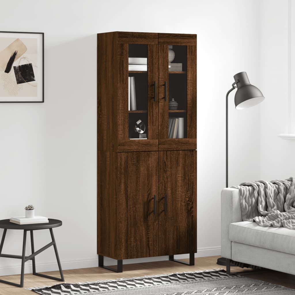 Highboard 69.5X34X180 Cm Engineered Wood
