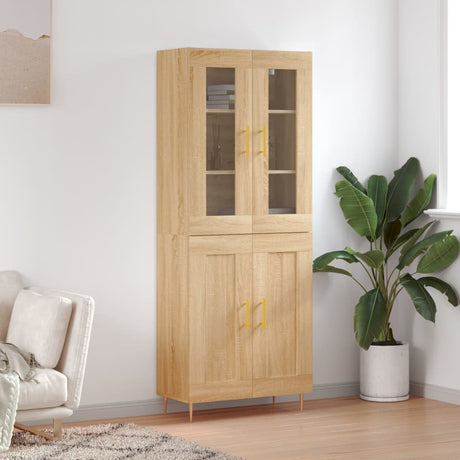 Highboard 69.5X34X180 Cm Engineered Wood