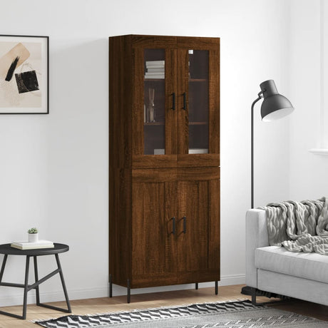 Highboard 69.5X34X180 Cm Engineered Wood