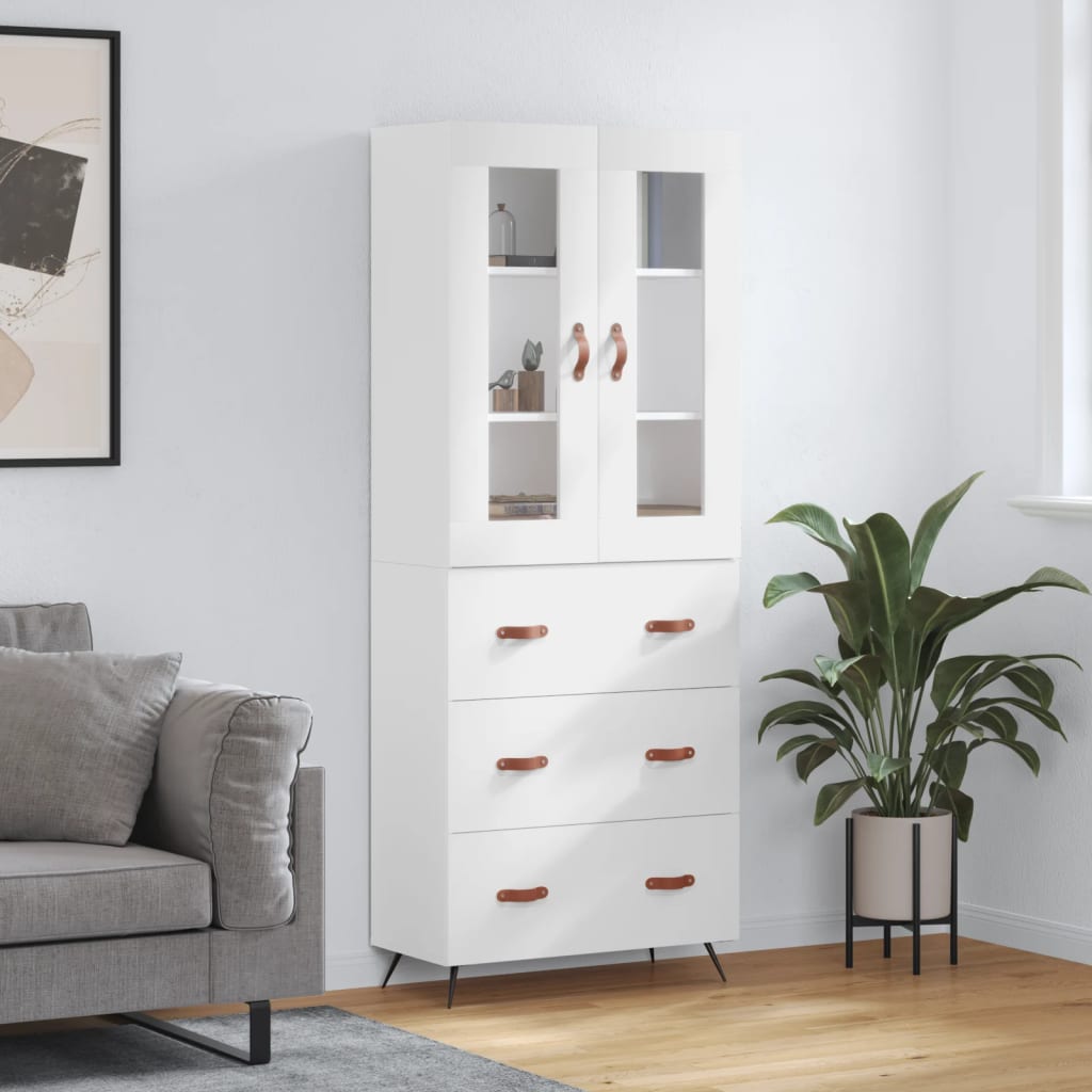 Highboard 69.5X34X180 Cm Engineered Wood