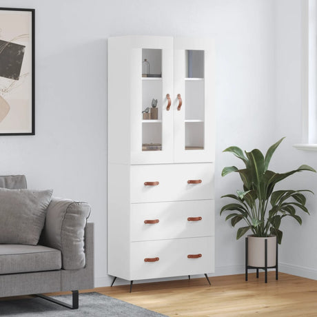 Highboard 69.5X34X180 Cm Engineered Wood