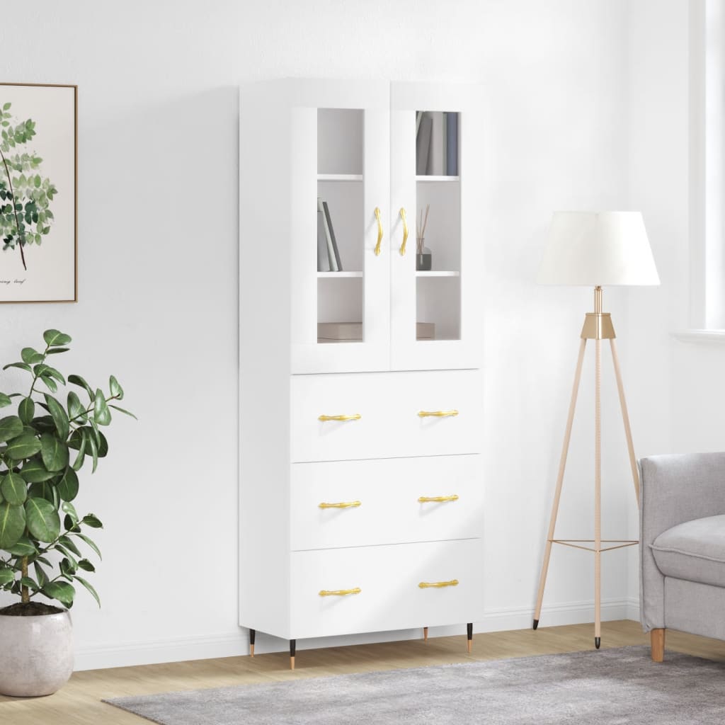 Highboard 69.5X34X180 Cm Engineered Wood