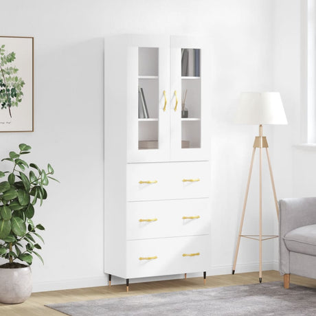 Highboard 69.5X34X180 Cm Engineered Wood