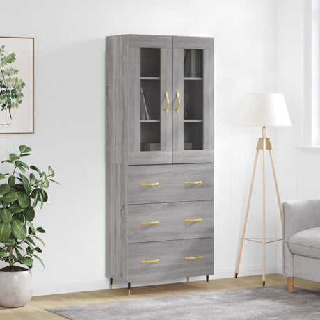 Highboard 69.5X34X180 Cm Engineered Wood