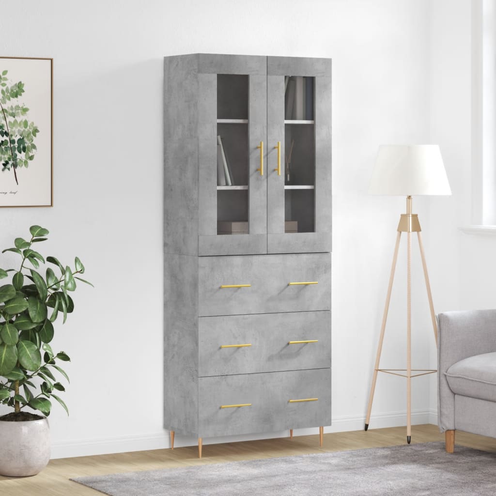Highboard 69.5X34X180 Cm Engineered Wood