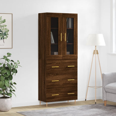 Highboard 69.5X34X180 Cm Engineered Wood
