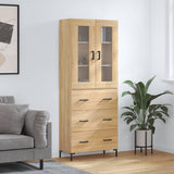 Highboard 69.5X34X180 Cm Engineered Wood