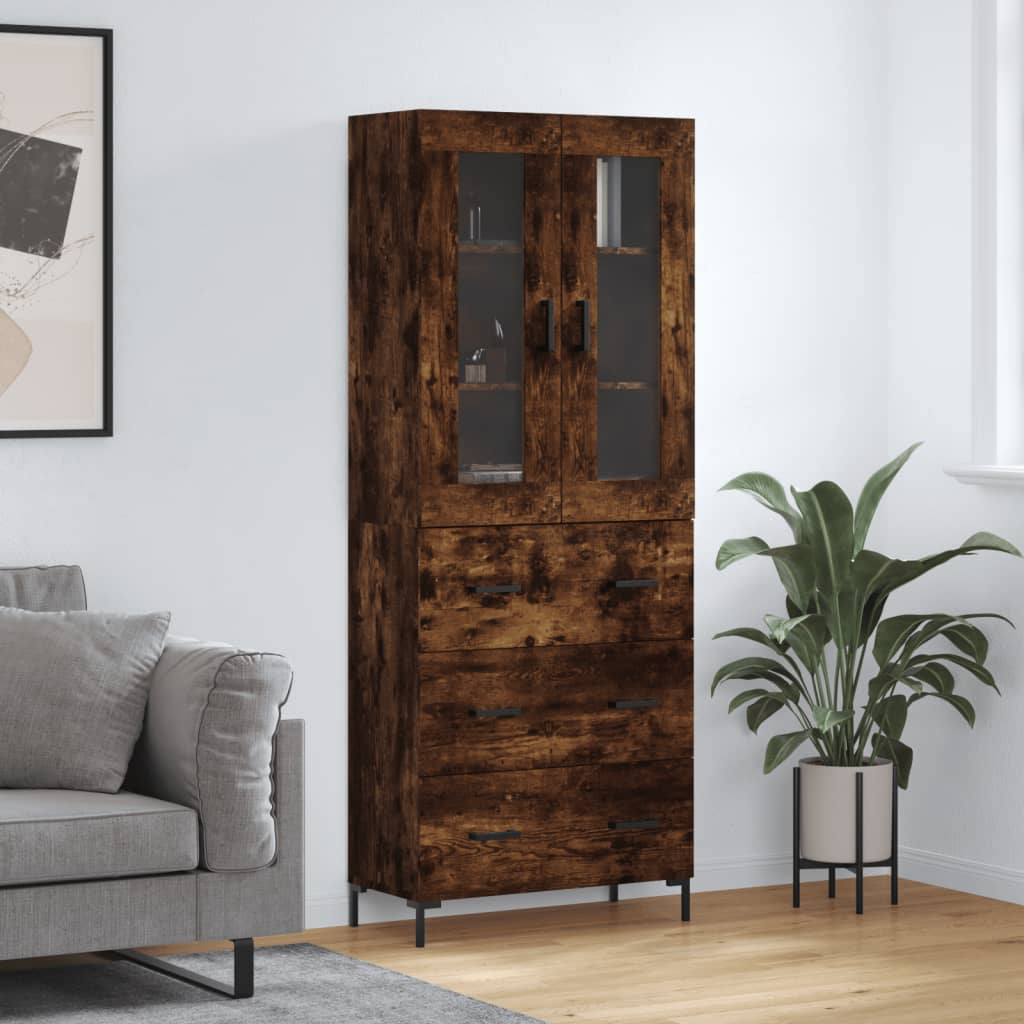 Highboard 69.5X34X180 Cm Engineered Wood