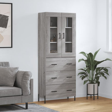 Highboard 69.5X34X180 Cm Engineered Wood