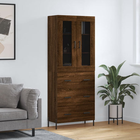Highboard 69.5X34X180 Cm Engineered Wood