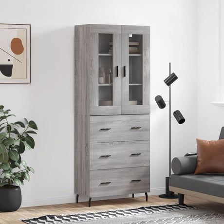 Highboard 69.5X34X180 Cm Engineered Wood
