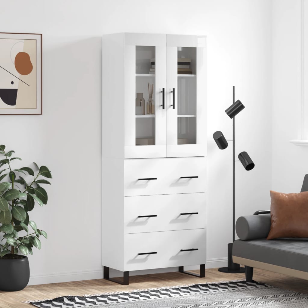 Highboard 69.5X34X180 Cm Engineered Wood