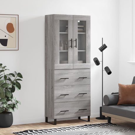 Highboard 69.5X34X180 Cm Engineered Wood