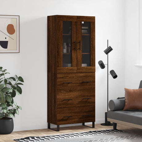 Highboard 69.5X34X180 Cm Engineered Wood