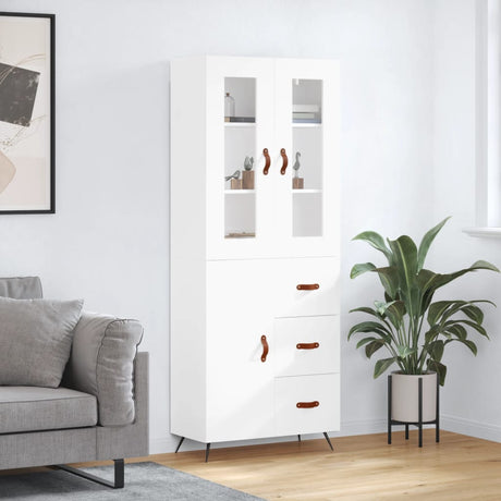 Highboard 69.5X34X180 Cm Engineered Wood