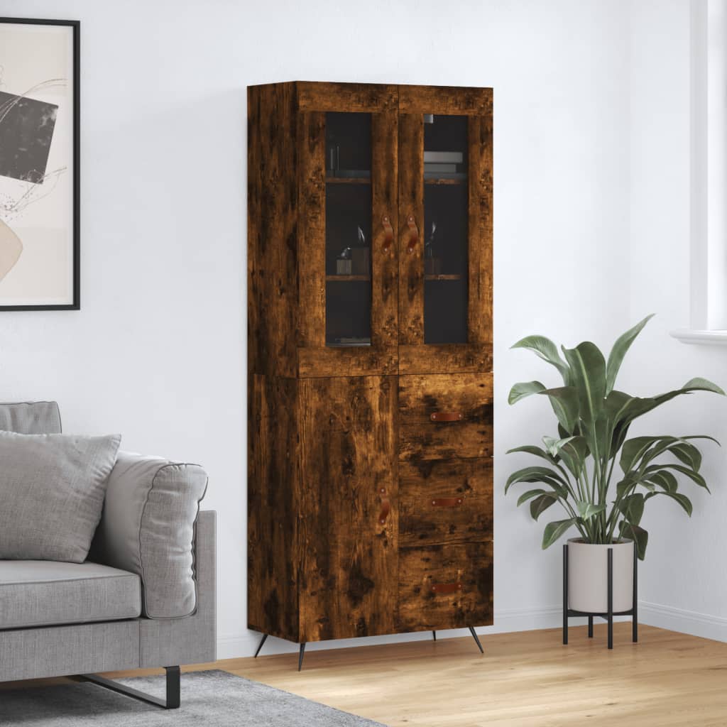 Highboard 69.5X34X180 Cm Engineered Wood